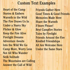 Personalized Campfire Monogram Metal Sign