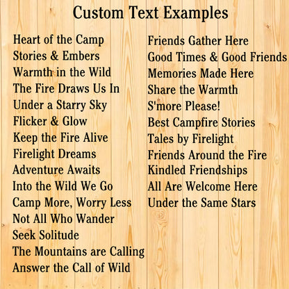 Personalized Campfire Monogram Metal Sign