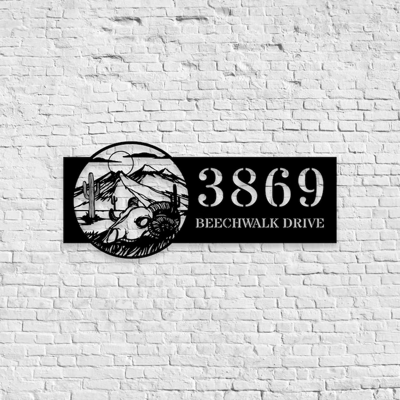 Personalized Metal Address Sign