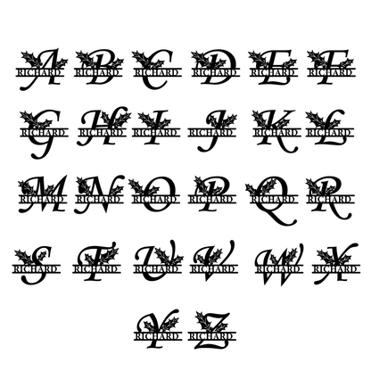 Custom Christmas Name Metal Sign