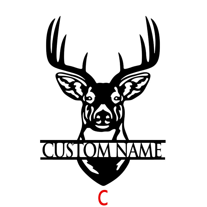 Custom Hunting and Deer Metal Sign C