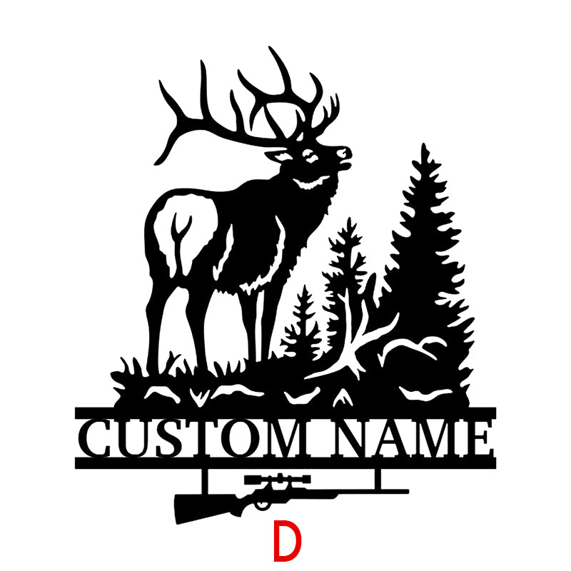 Custom Hunting and Deer Metal Sign D