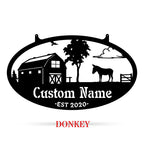 Choose Your Personalized Farm Metal Sign