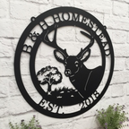 Custom Deer Cabin Metal Decor