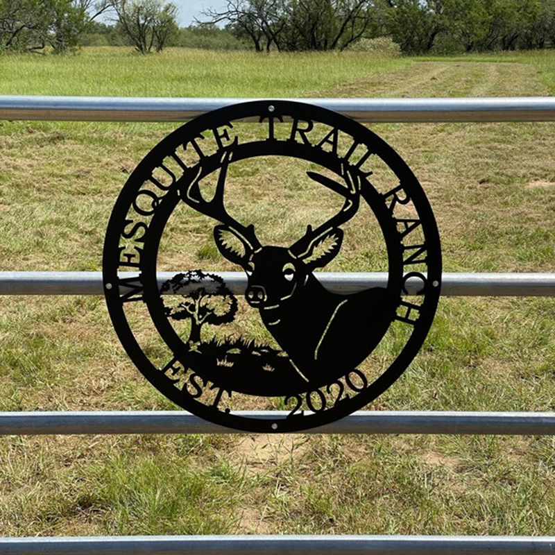 Custom Deer Cabin Metal Decor