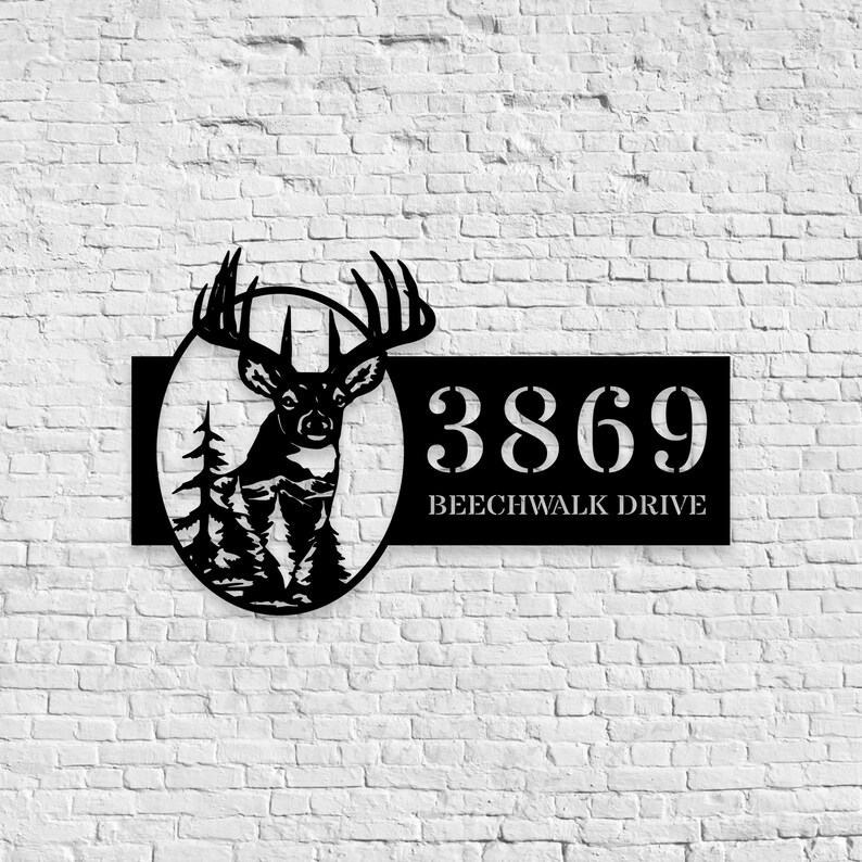 Personalized Metal Address Sign