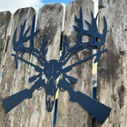 Deer Skull Metal Sign