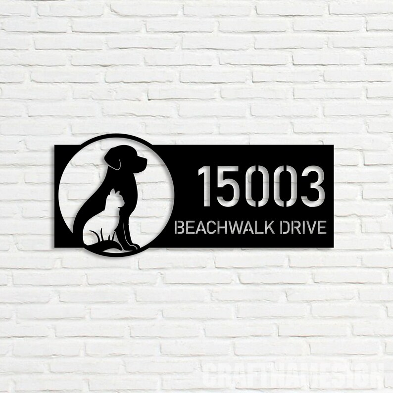 Personalized Metal Address Sign