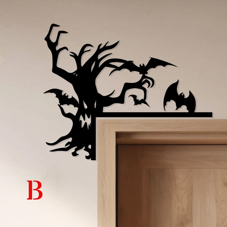 Halloween Door Corner Metal Art