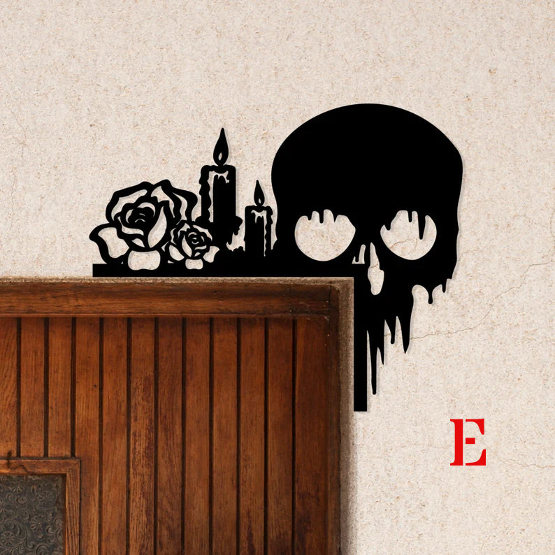 Halloween Door Corner Metal Art