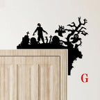 Halloween Door Corner Metal Art
