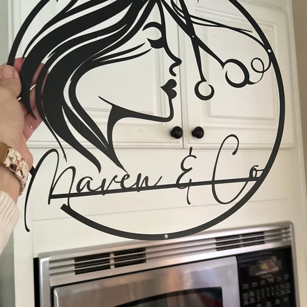 Custom Hair Dresser Metal Sign