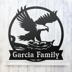 Custom Eagle's Nest Monogram Metal Sign