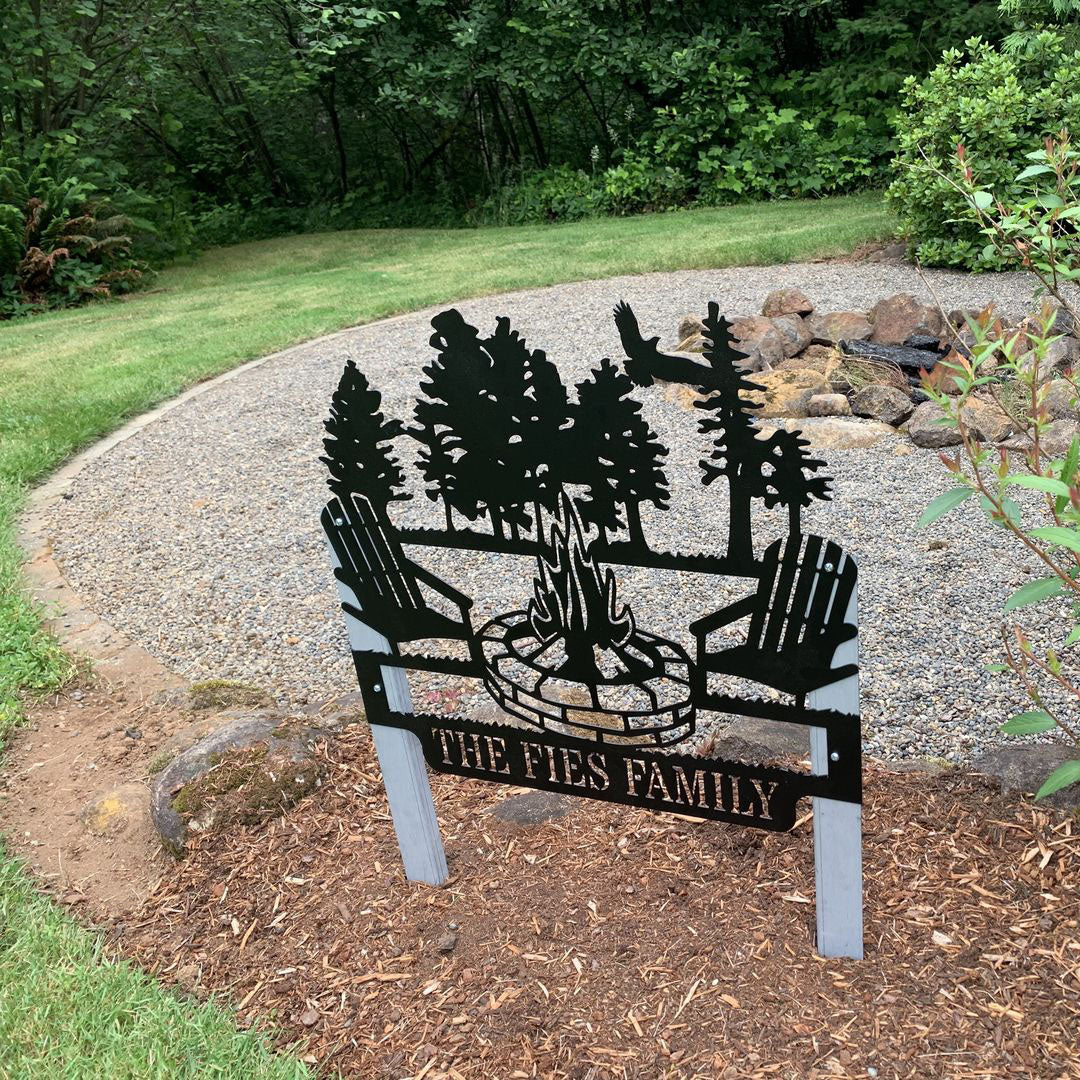 Custom Campfire Metal Monogram