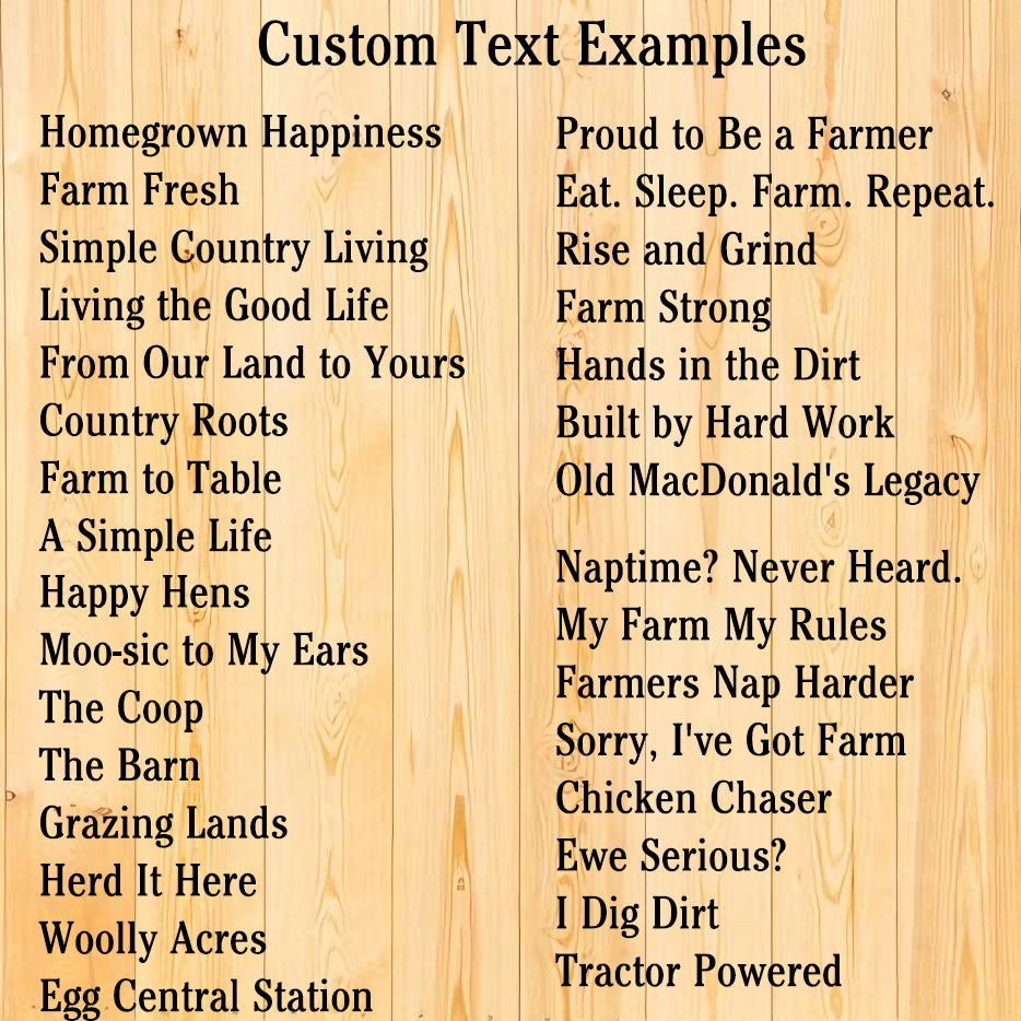Choose Your Personalized Farm Metal Sign