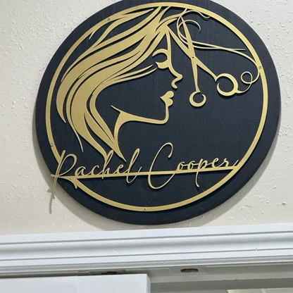 Custom Hair Dresser Metal Sign