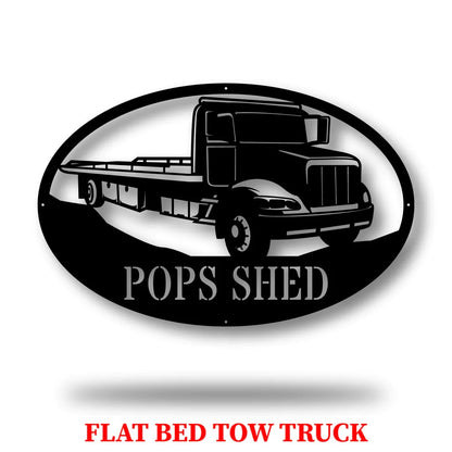 Custom Truck Monogram Metal Sign