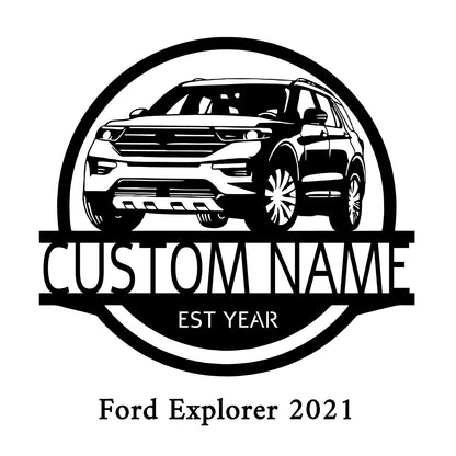 Ford Explorer 2021 Metal Sign With LED Lights