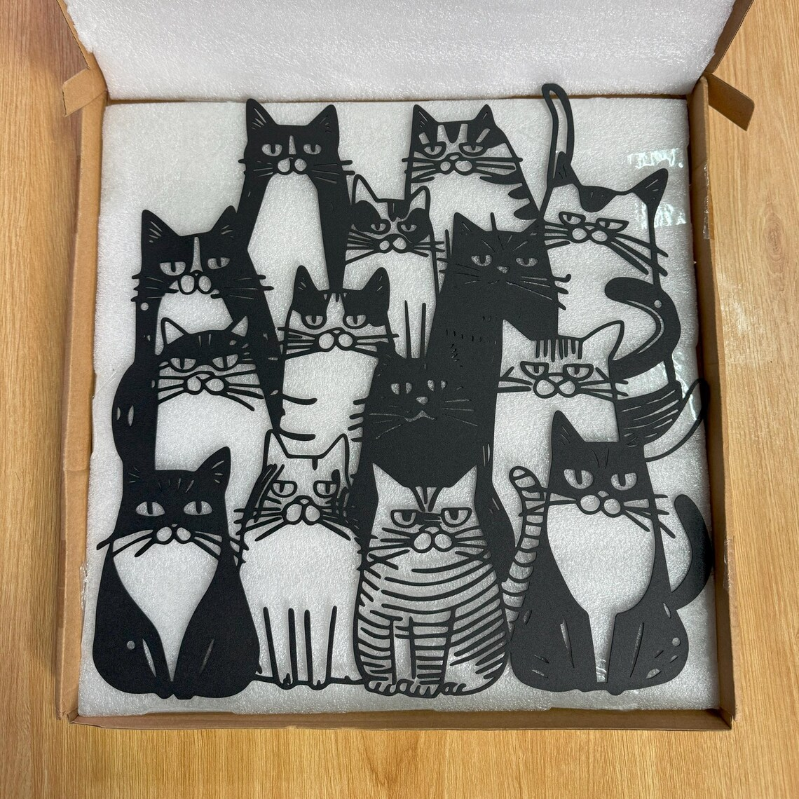 Funny Cats Metal Wall Art-Whimsical Feline Decor