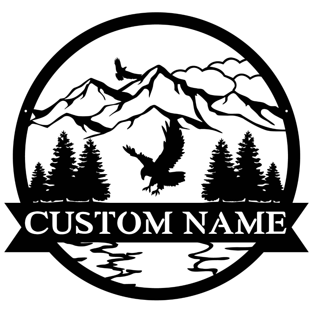 Great Outdoors Monogram Metal Sign eagle