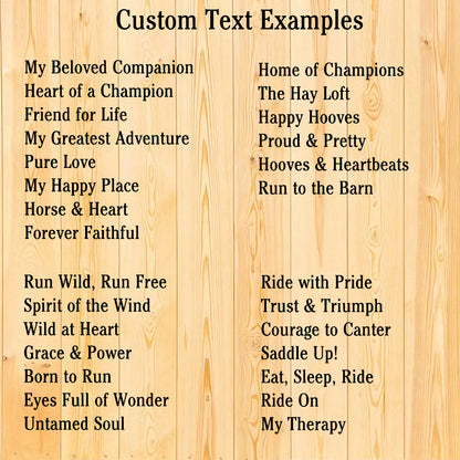 Personalized Horse Metal Sign