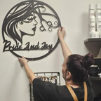 Custom Hair Dresser Metal Sign
