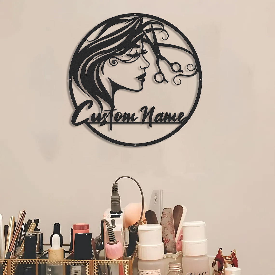 Custom Hair Dresser Metal Sign