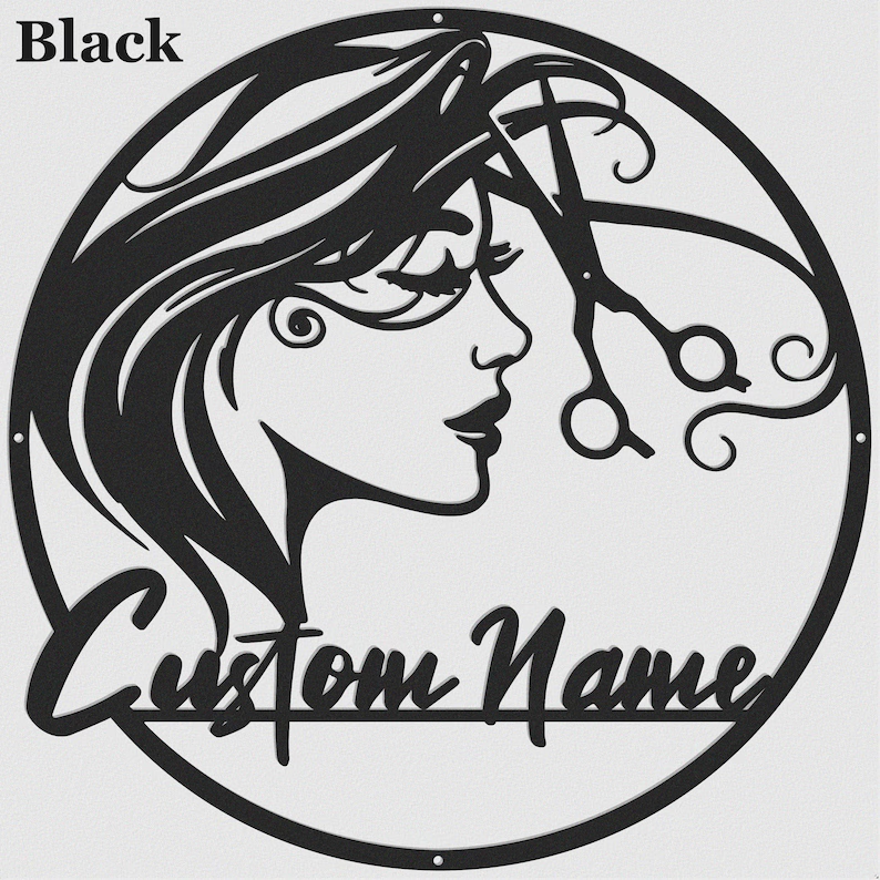 Custom Hair Dresser Metal Sign
