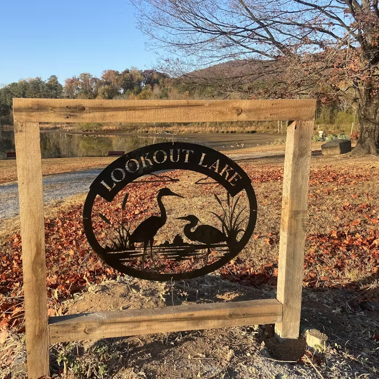 Custom Herons Monogram Metal Sign