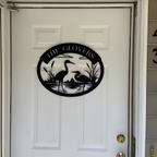 Custom Herons Monogram Metal Sign