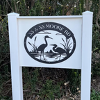 Custom Herons Monogram Metal Sign
