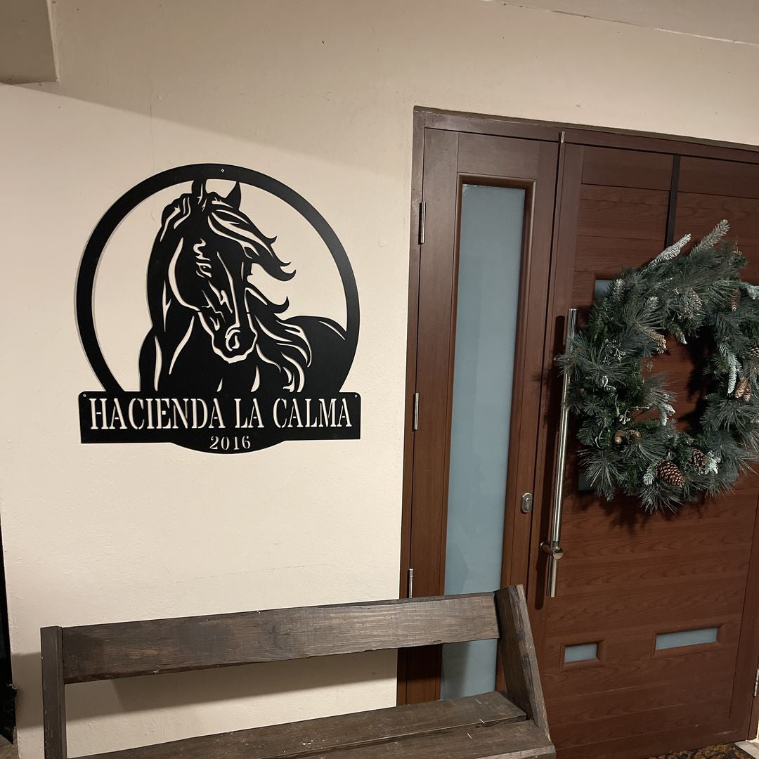 Personalized Horse Metal Sign