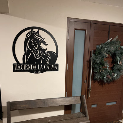 Personalized Horse Metal Sign