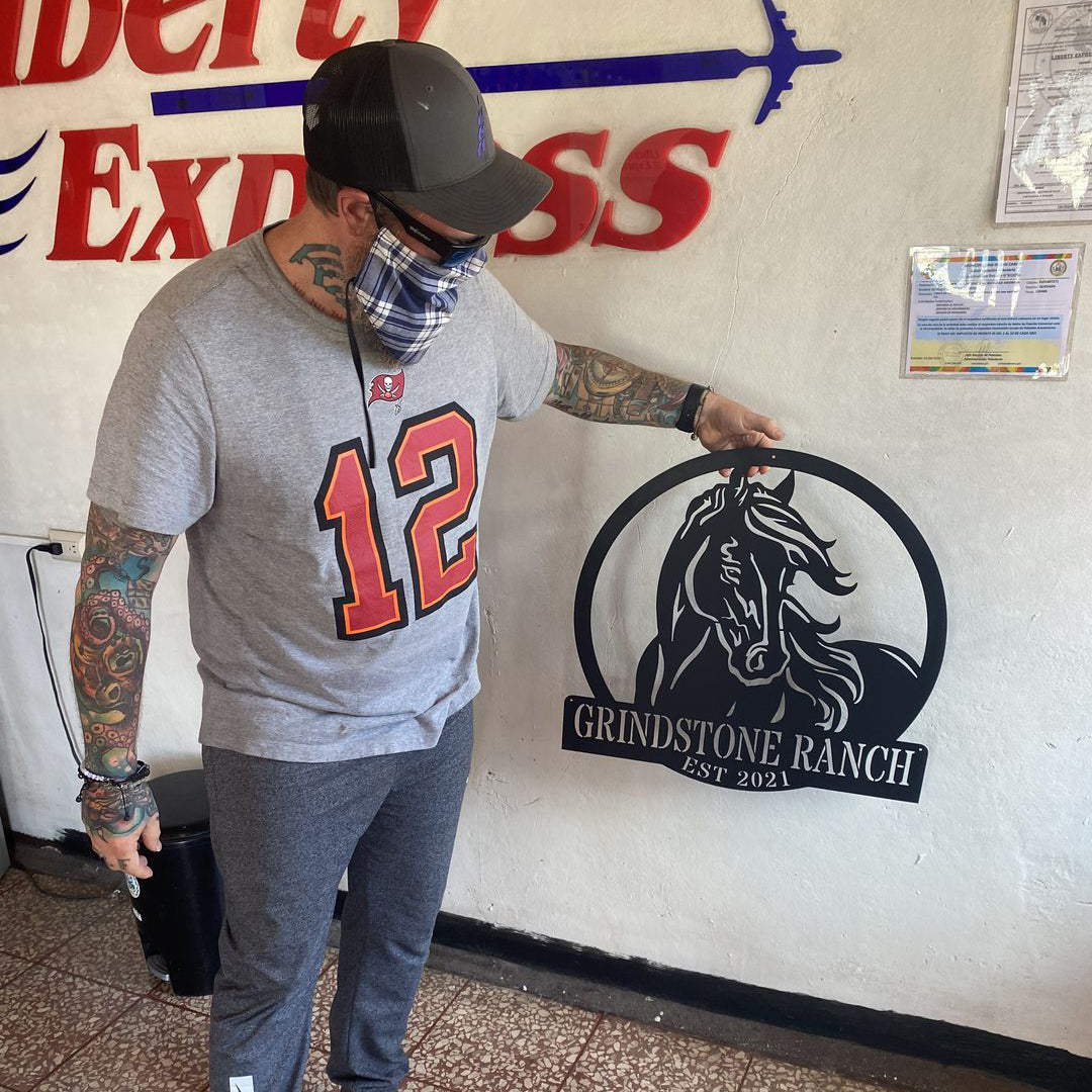 Personalized Horse Metal Sign