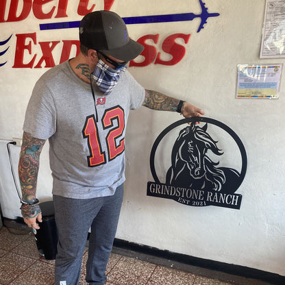 Personalized Horse Metal Sign