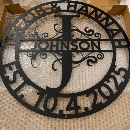 Custom Anniversary Metal Monogram