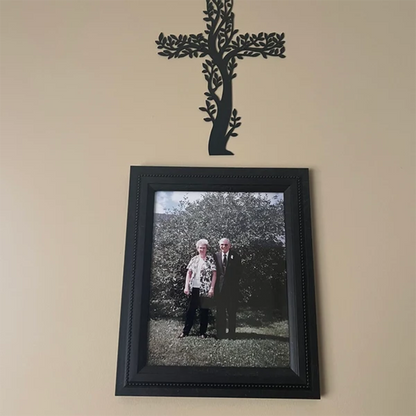 LIVING CROSS Metal Wall Hanging