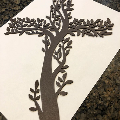 LIVING CROSS Metal Wall Hanging