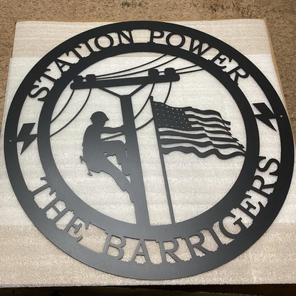 Lineman Line Life Custom Metal Sign