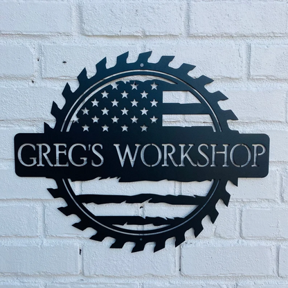 Custom Garage Workshop Metal Signs