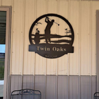 Men's Golf Custom Monogram Metal Sign