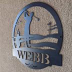 Men's Golf Custom Monogram Metal Sign