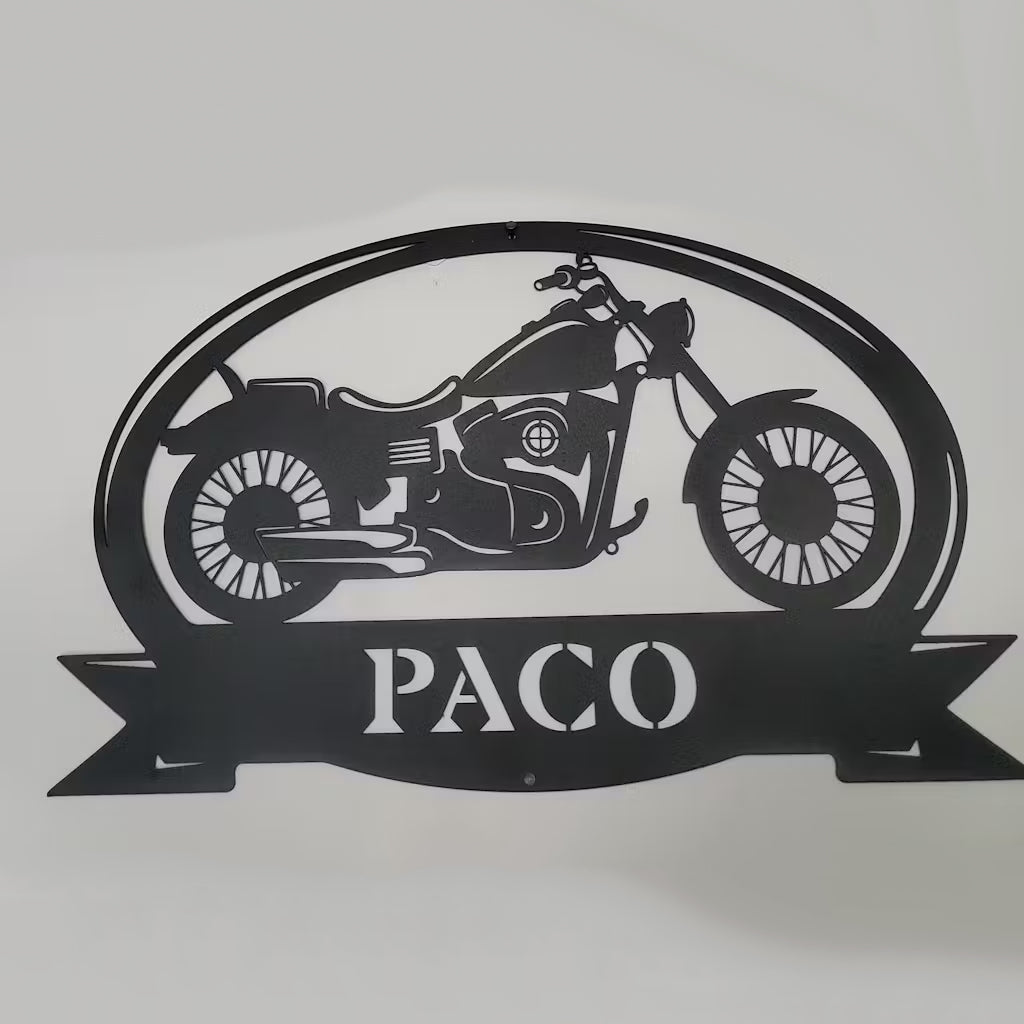 Custom Motorcycle Metal Sign