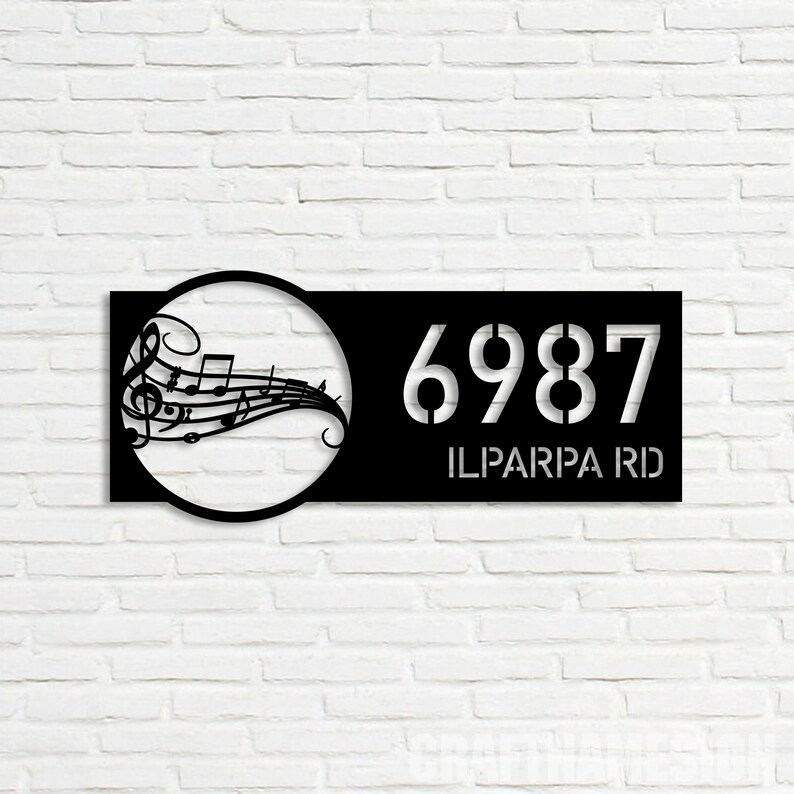 Personalized Metal Address Sign