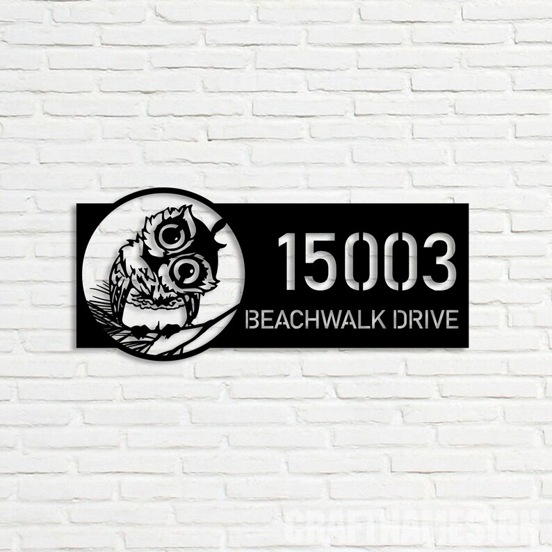 Personalized Metal Address Sign