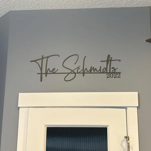 Personalized Family Name Metal Sign