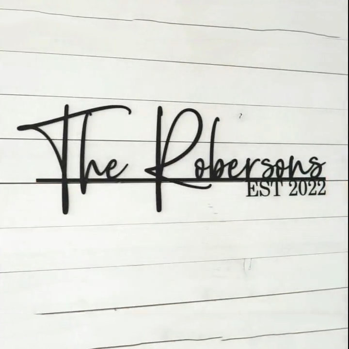 Personalized Family Name Metal Sign