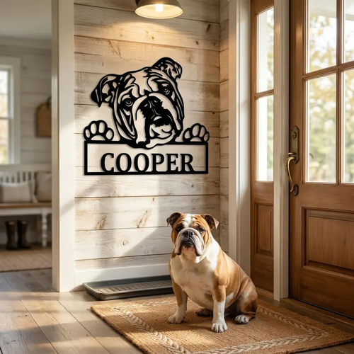 Choose Your Dog Monogram Metal Sign