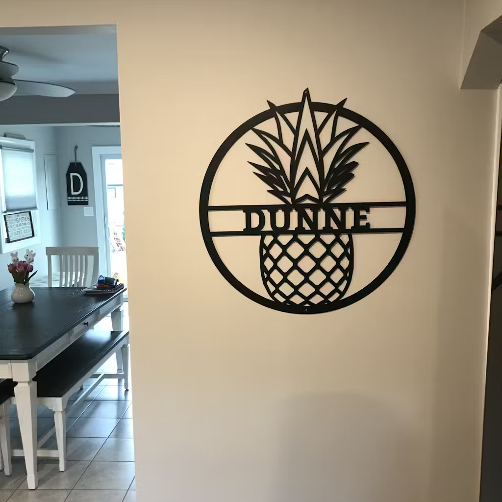 Custom Pineapple Metal Wall Decor