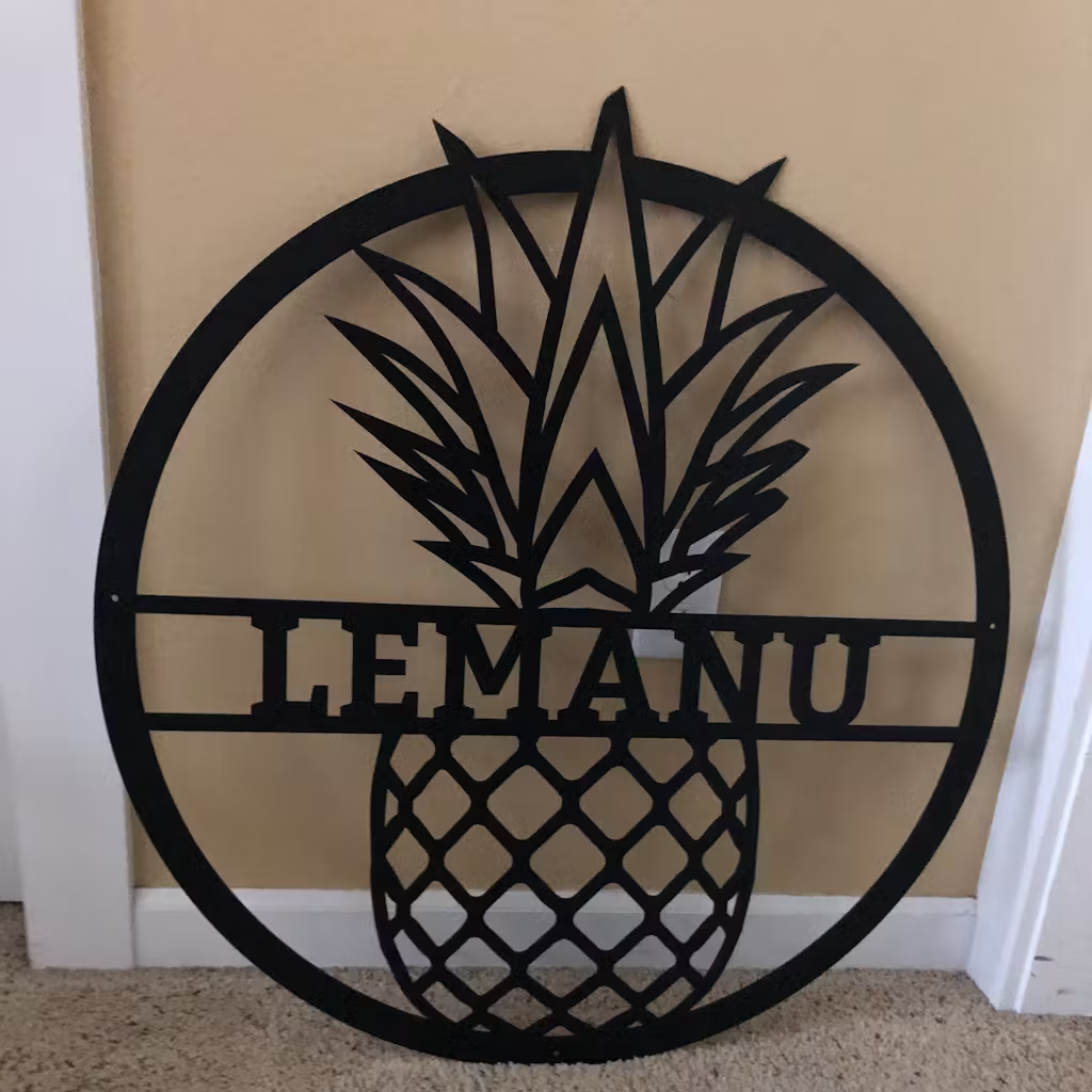 Custom Pineapple Metal Wall Decor